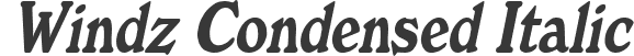 Windz Condensed Italic