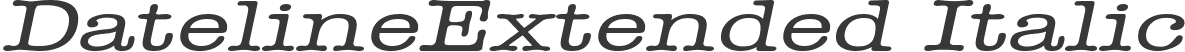 DatelineExtended Italic