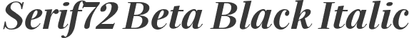 Serif72 Beta Black Italic