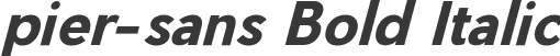 pier-sans Bold Italic