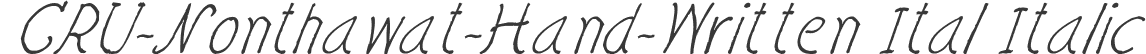 CRU-Nonthawat-Hand-Written Ital Italic