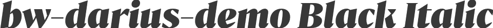 bw-darius-demo Black Italic