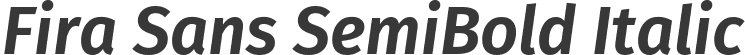 Fira Sans SemiBold Italic