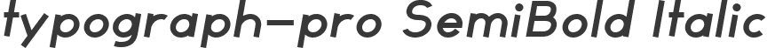 typograph-pro SemiBold Italic
