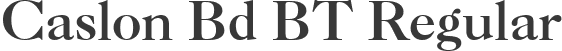 Caslon Bd BT Regular