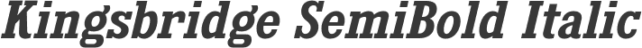 Kingsbridge SemiBold Italic