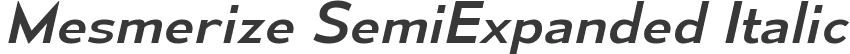 Mesmerize SemiExpanded Italic