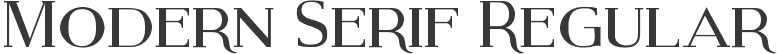 Modern Serif Regular
