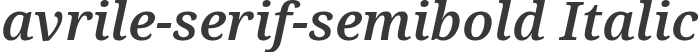 avrile-serif-semibold Italic
