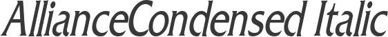 AllianceCondensed Italic