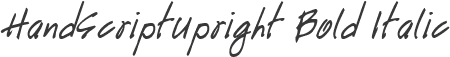 HandScriptUpright Bold Italic