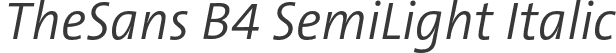 TheSans B4 SemiLight Italic