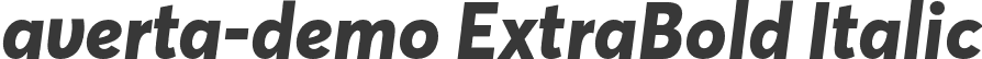 averta-demo ExtraBold Italic