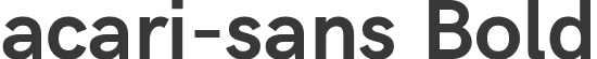 acari-sans Bold