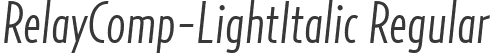 RelayComp-LightItalic Regular