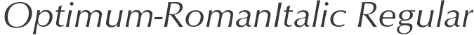 Optimum-RomanItalic Regular