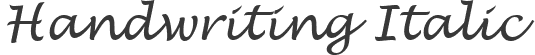 Handwriting Italic