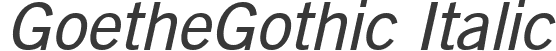 GoetheGothic Italic