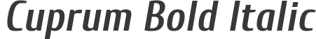 Cuprum Bold Italic