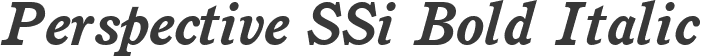 Perspective SSi Bold Italic