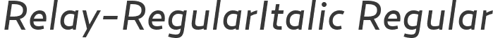 Relay-RegularItalic Regular