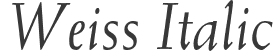 Weiss Italic