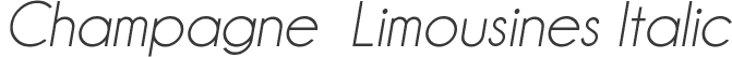 Champagne  Limousines Italic