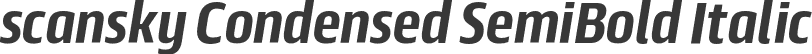 scansky Condensed SemiBold Italic
