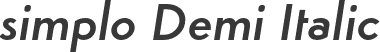 simplo Demi Italic