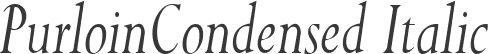 PurloinCondensed Italic