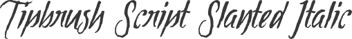 Tipbrush Script Slanted Italic