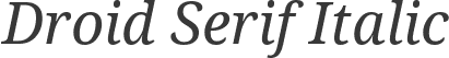 Droid Serif Italic