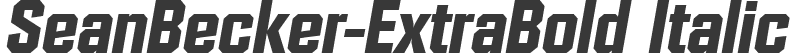 SeanBecker-ExtraBold Italic