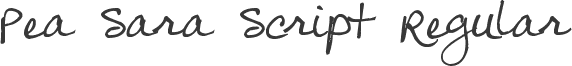 Pea Sara Script Regular