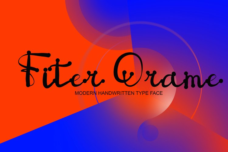 FITER ORAME Font