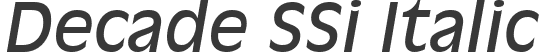 Decade SSi Italic