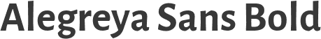 Alegreya Sans Bold