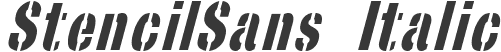 StencilSans Italic