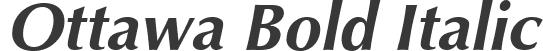 Ottawa Bold Italic