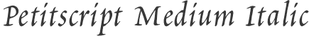 Petitscript Medium Italic