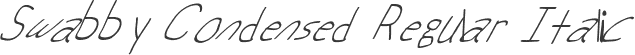 Swabby Condensed Regular Italic
