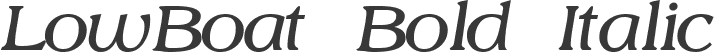 LowBoat Bold Italic