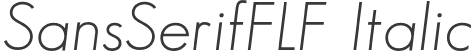 SansSerifFLF Italic