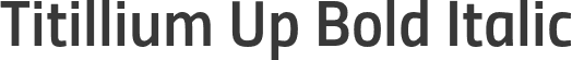 Titillium Up Bold Italic