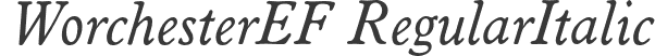 WorchesterEF RegularItalic