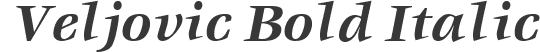 Veljovic Bold Italic