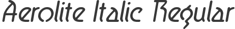 Aerolite Italic Regular