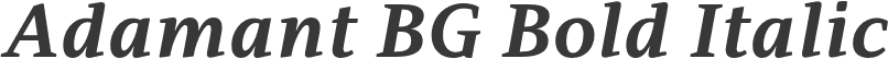 Adamant BG Bold Italic