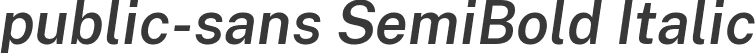 public-sans SemiBold Italic