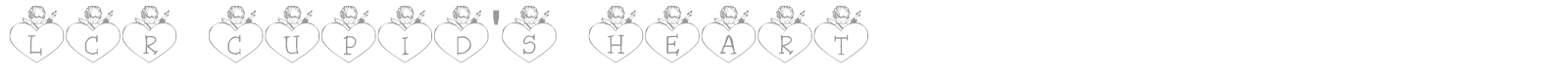 LCR Cupid's Heart font preview